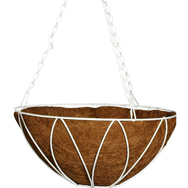August Grove Clapton Coco Liner Hanging Metal Planter Wayfair